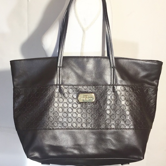 Faux Leather Tote - Picture 1 of 5